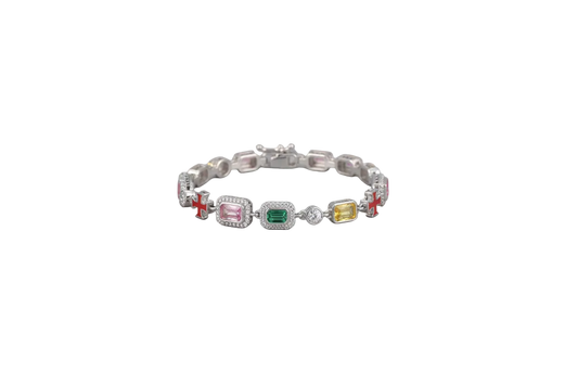 2024 Trend Colored Square Stone Choker Necklace for Women Girls Colorful Chain For Men Couple Jewelry 7mm/10mm Male Female Gifts