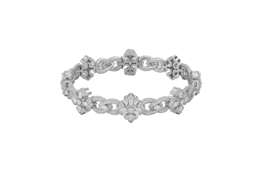 Hip Hop Gothic Cross Bracelet 925 Sterling Silver Iced Out Moissanite Cross Infinity Link Chain Bracelet for Men Jewelry Gifts